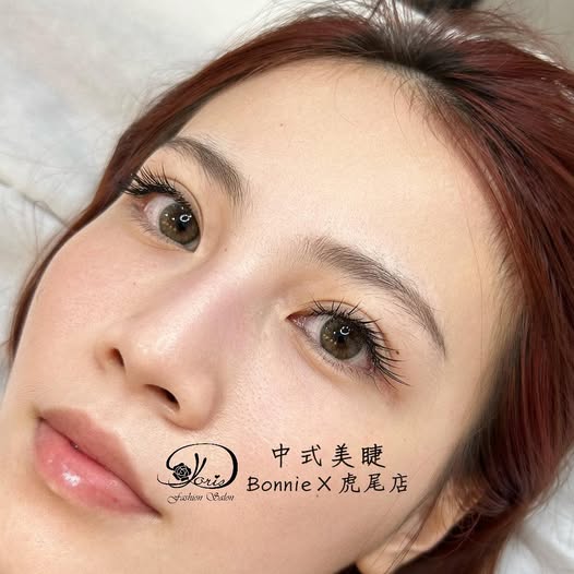 【虎尾中式美睫】斜飛眼線風超級可以的，直接被電暈