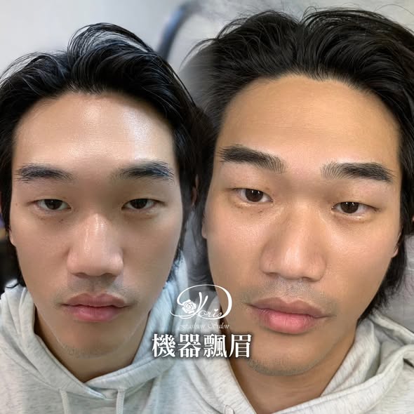 【台南飄眉】用低皮損的機器線條來補充不足的地方,濃眉也能濃得整齊又好看